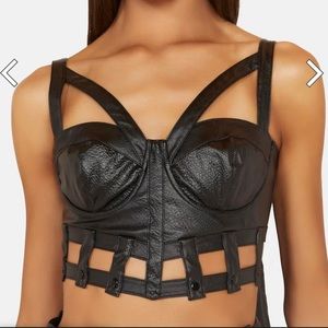 Dolls Kill Club Exx Onyx Playing With Fire Corset Top